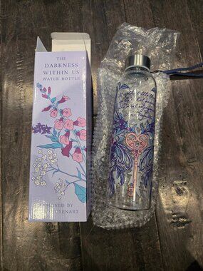 FairyLoot The Darkness Within Us Water Bottle | Purple/Floral
